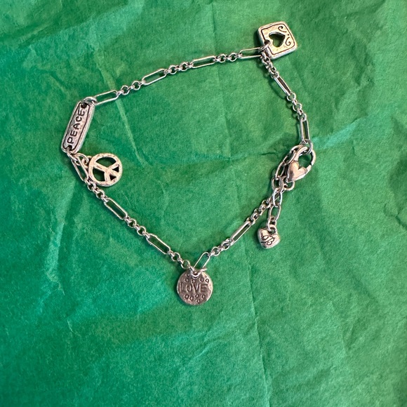 Brighton Peace and Love Anklet - Picture 1 of 2